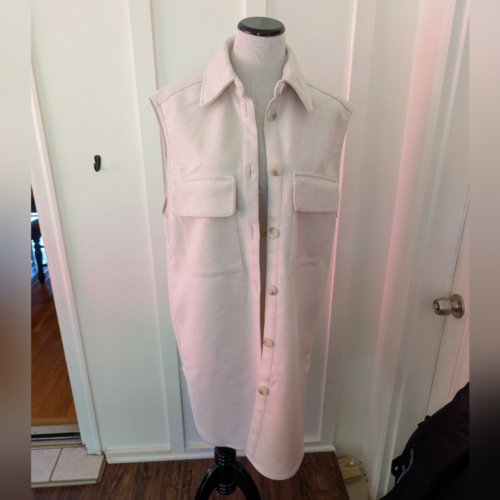 H&M Women's Cream Sleeveless Midi Dress